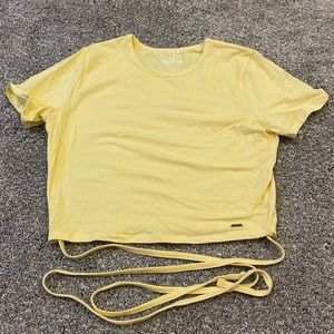 Yellow Hollister Crop Top